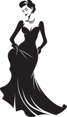 Stylish Sophistication Woman Logo in Vector Glamorous Aura Iconic Lady Logo Design