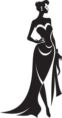 Elegant Enigma Vector Logo Design of Stylish Woman Stylish Sensation Glamorous Lady Icon in Vector