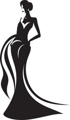Glamorous Glow Vector Logo Design of Glamorous Woman Posh Persona Glamorous Lady Vector Emblem