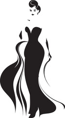 Sleek and Stunning Glamorous Lady Logo Design Fashion Fabulous Iconic Woman Vector Emblem