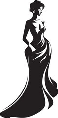 Chic Charm Woman Icon in Stylish Vector Sleek and Stunning Glamorous Lady Logo Design