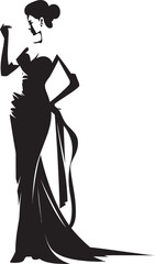 Classy Chic Glamorous Lady Emblem Sleek and Sophisticated Woman Icon Vector Logo