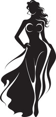 Elegance Exemplified Lady Emblem Design Classy Chic Glamorous Woman Icon