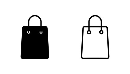 Shopping bag icon set. shopping icon vector