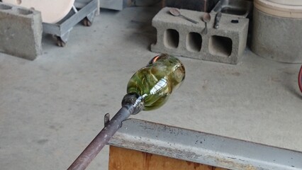 吹きガラスの体験　グラス作り　山中湖村,山梨県,日本