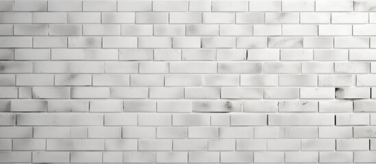 A black and white detailed view of a brick wall, showcasing the texture and pattern of the bricks.