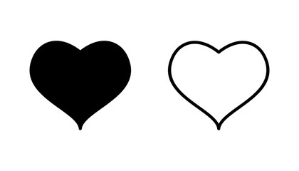 Love icon set. Heart icon vector. Like icon vector.
