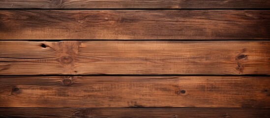 Obraz na płótnie Canvas A wooden wall featuring brown stained boards set against a textured wooden background. The stain adds a rich hue to the natural wood, creating a warm and rustic aesthetic.