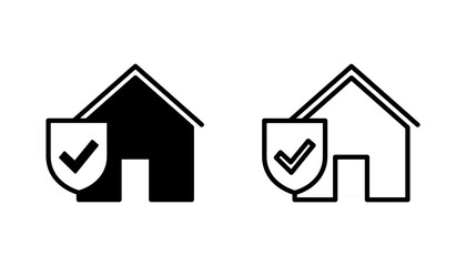 House insurance icon set. house protection icon.