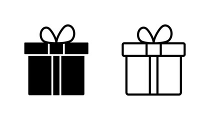 Gift icon set. gift vector icon. birthday gift