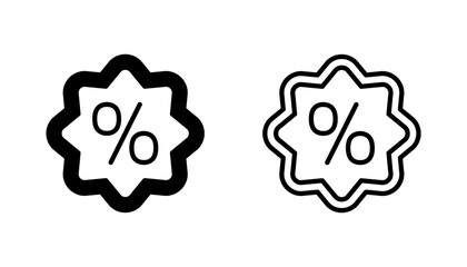 Discount icon set. Discount tag icon.