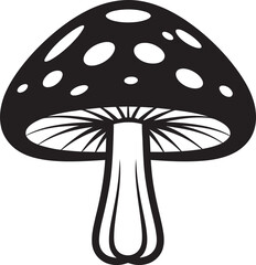 Organic Opulence Mushroom Emblem in Vector Natures Nurture Vector Logo Design with Mushrooms