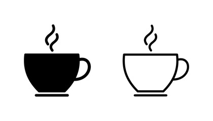 Coffee cup icon set. cup a coffee icon vector.
