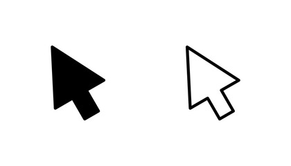 Click icon set. pointer arrow icon. cursor icon vector