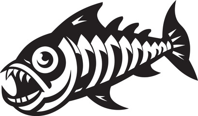 Freshwater Finesse Vector River Fish Logo Serene Swimmers Fish Icon in Vector