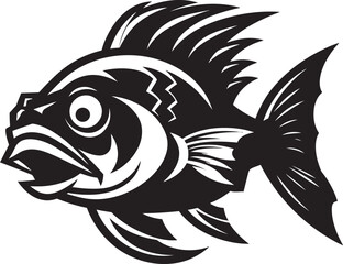 Stream Symphony River Fish Icon in Vector Ripple Radiance Vector Logo of River Fish