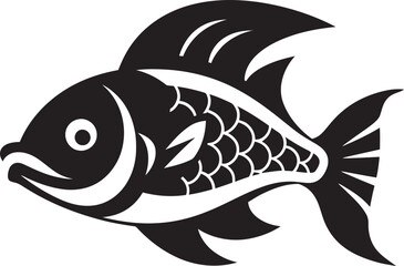 Aquatic Harmony Vector River Fish Logo River Reverie Fish Emblem in Vector