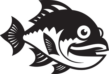 Ripple Reflections Vector Logo Design with River Fish Stream Symphony River Fish Icon in Vector