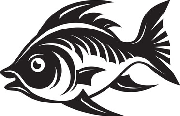 Stream Symphony River Fish Icon in Vector Tranquil Tributaries Vector Logo of River Fish
