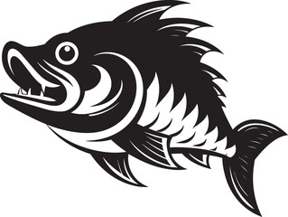 Tranquil Tributaries Vector Logo of River Fish Ripple Radiance River Fish Emblem in Vector