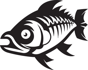 Flowing Fins River Fish Icon in Vector Aquatic Harmony Vector Logo of River Fish