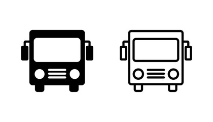 Bus icon set. bus vector icon