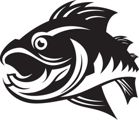 Ripple Reflections Vector Logo of River Fish Serene Swimmers Fish Icon in Vector