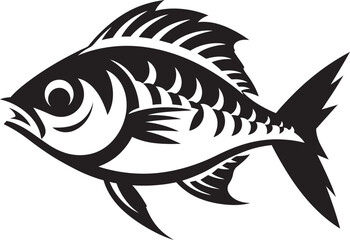 Tranquil Tributaries Vector Logo Design with River Fish Ripple Radiance River Fish Icon in Vector
