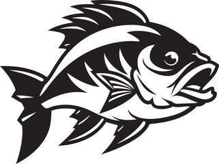Flowing Fins River Fish Icon in Vector Aquatic Harmony Vector River Fish Logo