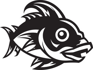 Aquatic Aura Vector Logo Design with River Fish Current Charm River Fish Icon in Vector