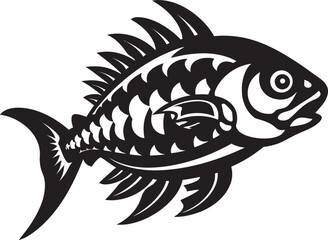 Current Charm River Fish Icon in Vector Aquatic Harmony River Fish Logo Vector