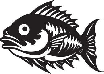 Rapids Resonance Fish Emblem in Vector Brook Bliss Vector Logo Design with River Fish