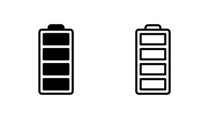 Battery icon set. battery charge level. battery charging icon