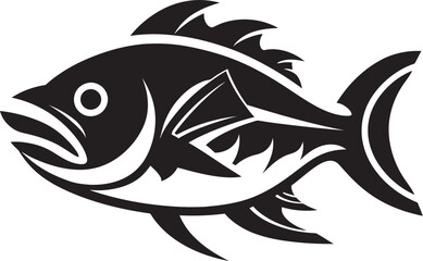 Serene Swimmers River Fish Icon Vector Ripple Radiance Fish Emblem Vector Design