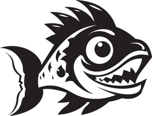 Aquatic Aura Fish Emblem in Vector River Reverence Vector Logo Design with River Fish