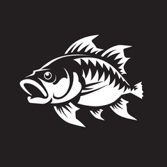 Marine Melody River Fish Icon in Vector Cascade Crescendo Vector River Fish Logo