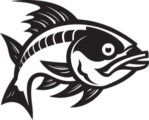 Ripple Reverie Vector River Fish Logo Flowing Fins Fish Emblem in Vector