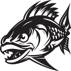 Marine Melody River Fish Icon in Vector Cascade Crescendo Vector River Fish Logo