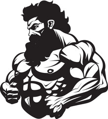 Olympian Ascendancy Gym Icon with Thunder God Vector Zeus Forge Vector Logo Design with Zeus Deity
