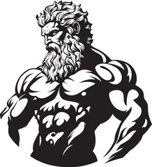 Zeuss Gym Vector Logo Design with Zeus Icon Lightning Lifts Zeus God Gyming Emblem Vector