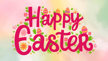Happy Easter, wallpaper, background, Generative Ai.