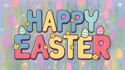 Happy Easter, wallpaper, background, Generative Ai.