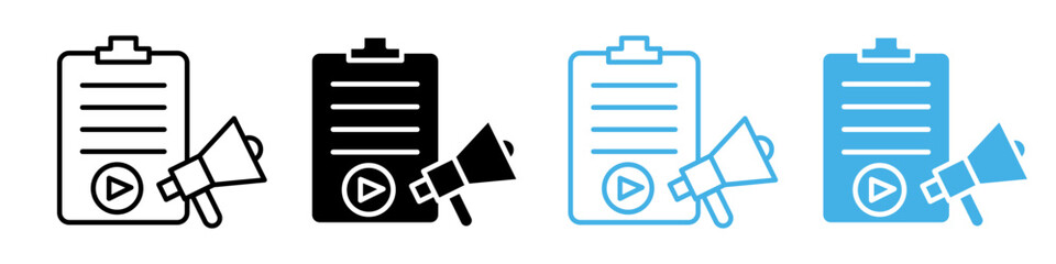 Content marketing icon line art vector
