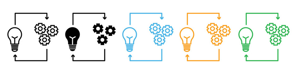 Implementation icon line art vector
