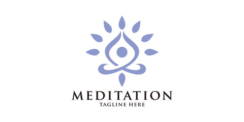 logo design mediation, spiritual, relax, wellness, logo design template, symbol, creative idea.