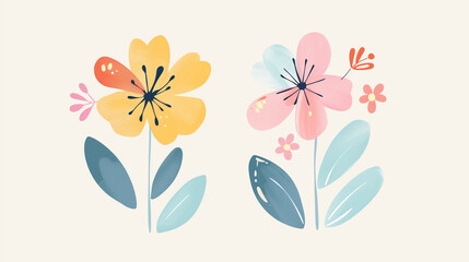 Fototapeta na wymiar Spring Flower Illustration