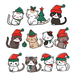 Fototapeta premium cute cat cartoon illustrator