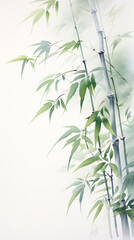 New Chinese ink painting landscape painting bamboo forest illustration
