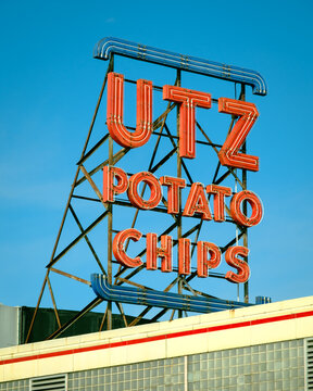 Vintage UTZ Potato Chip sign in Hanover, Pennsylvania