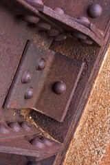 Closeup of a girder on the Audrey Headframe, Jerome, Arizona.
